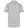 Herenoverhemd van polykatoen met drukknopen Snow Grey 5XL