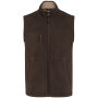 Fleece bodywarmer met binnenkant van sherpa uniseks Chocolate 3XL
