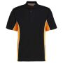 Track Poly/Cotton Piqué Polo Shirt, Black/Gold, 3XL, Kustom Kit