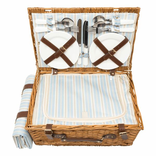 MADISON PARK - Picknickmand beige, blauw, bruin MADISON PARK - Picknickmand beige, blauw, bruin