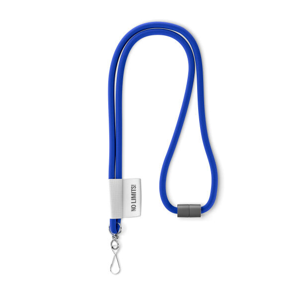 Polyester 2-kleurige koord-lanyard met full color label Polyester 2-kleurige koord-lanyard met full color label