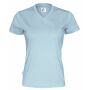 Cottover Gots T-shirt V-neck Lady sky blue XS Cottover Gots T-shirt V-neck Lady sky blue XS