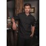 JM 36 Short-Sleeve Chef Jacket Green-Generation, from Sustainable Material , 72% GRS Certified Recycled Polyester / 28% Conventional Cotton - black - 66