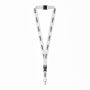 Afneembare lanyard van biologisch katoen met zeefdruk