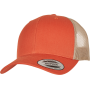 Tweekleurige Retro Truckerpet Rustic Orange  / Khaki One Size