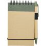 Zuse A7 gerecycled jotter kladblok met pen - Heather groen/Naturel Zuse A7 gerecycled jotter kladblok met pen - Heather groen/Naturel