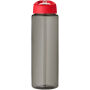 H2O Active® Eco Vibe 850 ml drinkfles met tuitdeksel - Charcoal/Rood