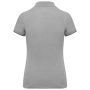 Contrasterende damespolo Day To Day korte mouwen Oxford Grey / Black XS