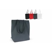 Fairtrade katoenen tas gekleurd lang 270g/m² 42x12x43cm - Wit