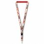 Afneembare polyester keycord met gesublimeerde satijnen overlay