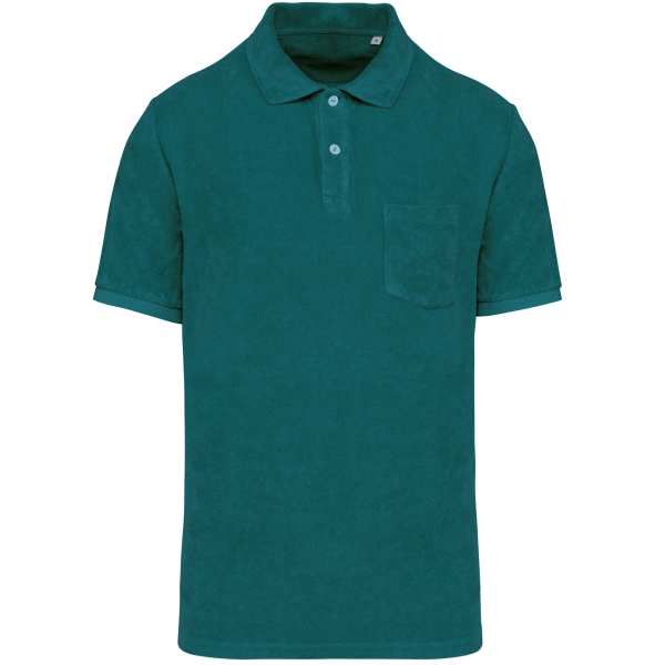 Ecologische badstof herenpolo Peacock Green XS Ecologische badstof herenpolo Peacock Green XS
