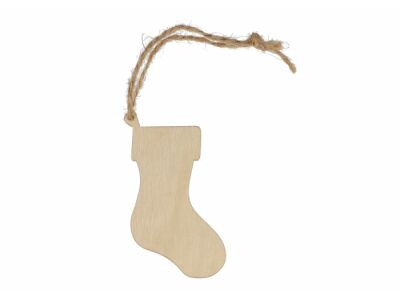 Houten kerstornament kerstsok