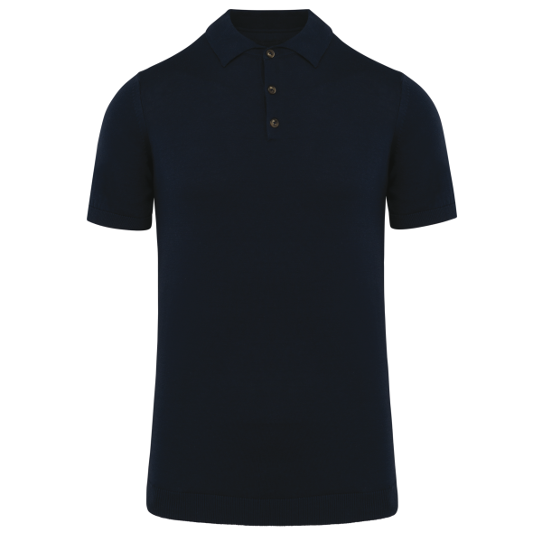 Ecologische tricot herenpolo Navy Blue XXL Ecologische tricot herenpolo Navy Blue XXL