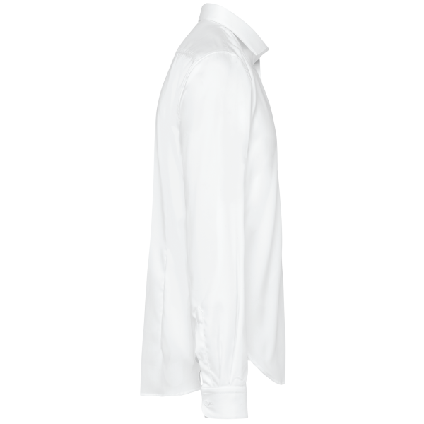 Oxford Pinpoint-Herrenhemd mit langen Ärmeln White S Oxford Pinpoint-Herrenhemd mit langen Ärmeln White S