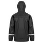 Waterdichte Prism PU-jas met reflecterende banden. Black S