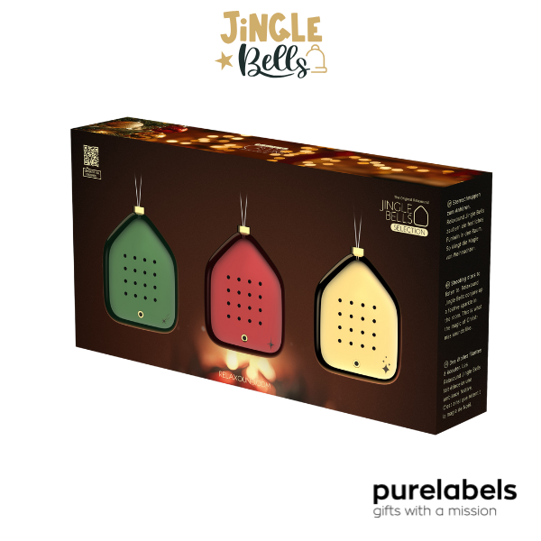 Kerstbal Relaxound met muziek | Jingle Bells Set van 3 | Origineel Kerstgeschenk