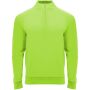 Epiro unisex sweatshirt met lange mouwen en kwartrits - Fluor groen - roly-S Epiro unisex sweatshirt met lange mouwen en kwartrits - Fluor groen - roly-S