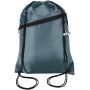 Oriole RPET-tas met trekkoord en voorvak met ritssluiting, 5 liter - Hale blauw