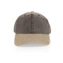 BEAU AWARE™ Washed 6 panel 270gsm cotton twill two tone cap, bruin
