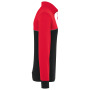 Ecologische uniseks sweater met ritskraag Black / Red XL