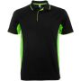 Montmelo unisex sportpolo met korte mouwen - Zwart/Lime - M