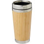 Bambus 450 ml beker met buitenzijde van bamboe - Bruin