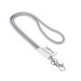 Polyester 2-kleurige koord-lanyard met full color label