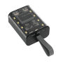 Powerbank / zaklamp OPEN SOURCE transparant, zwart