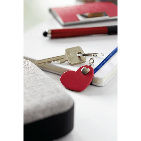 HEART-IN-HEART - Sleutelhanger rood, zilver HEART-IN-HEART - Sleutelhanger rood, zilver