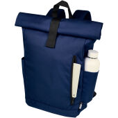 Byron 15,6" rugzak van GRS RPET met opgerolde bovenkant 18 L - Marineblauw