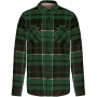 Geruit overshirt met sherpavoering Forest Green / Black Checked S