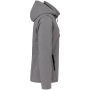 3-laags uniseks softshelljas met afneembare capuchon en mouwen Marl Grey 5XL
