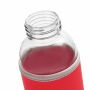 TAKE WELL - Glazen fles rood, transparant