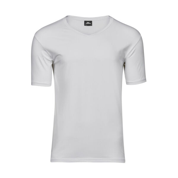 Mens Stretch V-Tee - White - S Mens Stretch V-Tee - White - S
