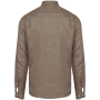 Linnen herenoverhemd Cream Coffee XS Linnen herenoverhemd Cream Coffee XS