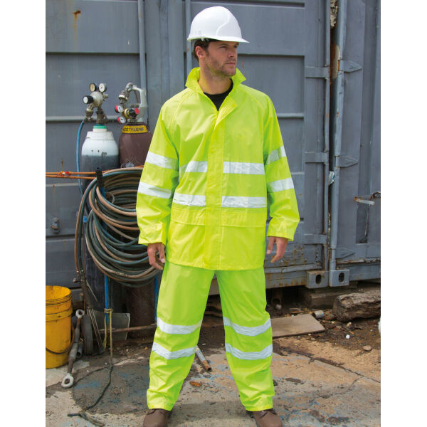 Hi-Vis Waterproof Suit - Fluorescent Yellow - XS Hi-Vis Waterproof Suit - Fluorescent Yellow - XS