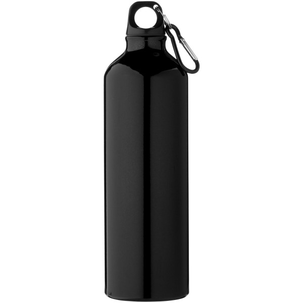Oregon 770 ml RCS certified recycled aluminium water bottle with carabiner - Solid black