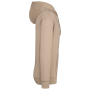 Ecologische uniseks sweater met capuchon en verlaagde schouders in geborsteld fleece Wet Sand XXL