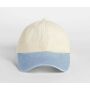 CONTRAST PEAK LOW PROFILE VINTAGE CAP, NATURAL/VINTAGE LIGHT BLUE, One size, BEECHFIELD
