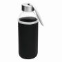 TAKE WELL - Glazen fles transparant, zwart
