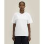 Reeser - Heavy gerecycled katoen blend T-overhemd met een modern look - White (S)