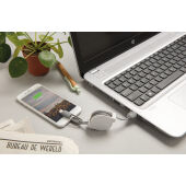 3-in-1 kabel met oprolmechanisme, grijs