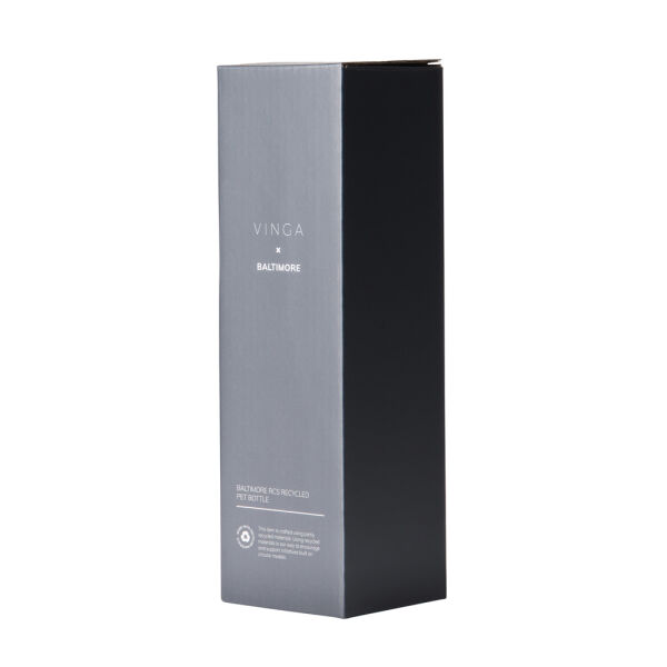 VINGA Baltimore RCS recycled SS fles 600 ML, zwart VINGA Baltimore RCS recycled SS fles 600 ML, zwart