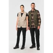 Gevoerde uniseks gilet van polykatoen multizakken White 5XL