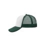 5 Panel Polyester Mesh Cap white/dark-green