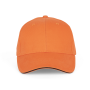 Orlando - 6 panel cap Orange Zest / Dark Grey One Size Orlando - 6 panel cap Orange Zest / Dark Grey One Size