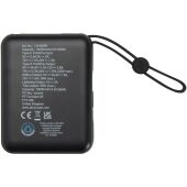 Acrux tabletpowerbank van 10.000 mAh 35 W met ingebouwde Type-C kabel van gerecycled plastic - Zwart