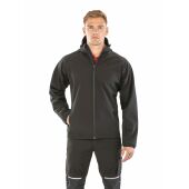 3-laagse gerecycleerde softshell met capuchon voor heren Black S