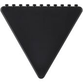 Frosty triangular recycled plastic ice scraper - Zwart