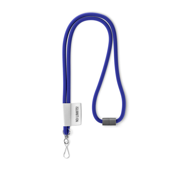 Polyester 2-kleurige koord-lanyard met full color label Polyester 2-kleurige koord-lanyard met full color label